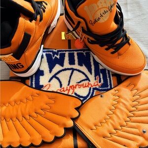 Rare!! Patrick Ewing 33 Hi Top Sneakers with Sprayground Wing backpack combo.